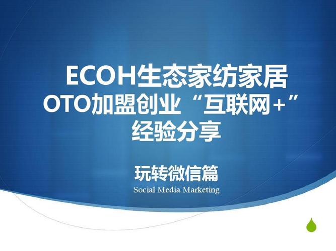 ecoh生态家OTO模式 互联网+时代的销售新思维